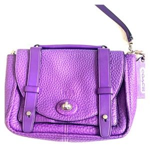 Purple Bleecker Mini Brooklyn Messenger Bag